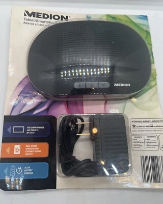 MEDION - 平板电脑/智能手机扬声器和支架 - 黑色开口盒 — 第 1/4 张图片