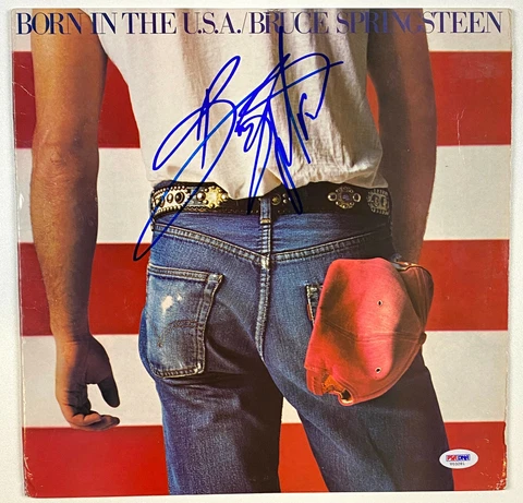 Bruce Springsteen Signed Born in the USA Record Album PSA/DNA LOA MINT Autograph Cover