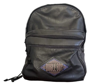 Mochila Bugle Boy vintage negra plisada bolsa de libros años 90 Y2K retro Foto 1 de 4