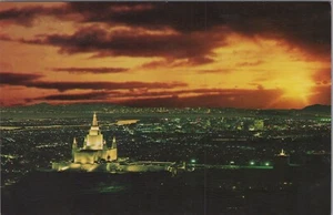 Oakland CA-California Church Latter Day Saints Temple Night Postcard 11625.3 - Picture 1 of 7