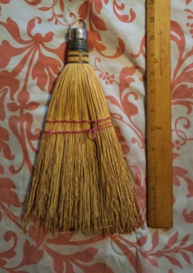 Vintage Whisk Broom/Brush 1930-40's Metal Top STRAW (Deco Purpose Only) - Picture 1 of 3