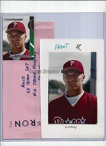 Trevor Humphry Phillies 1993 Topps ANCO Stad Club Match Print Photo Vault 1/1