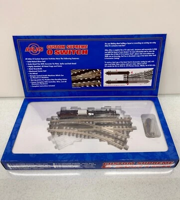 Atlas #6076 Custom Supreme O-36 Remote Switch Right Hand 3 Rail O Scale NEW - Image 1 of 3