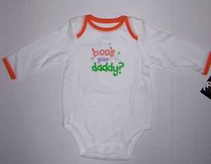 "boo's your daddy?" infant LS shirt size 0-3 months ghosts Halloween
