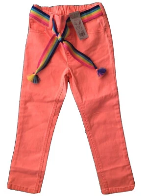 365 Kids from Garanimals Girls Twill Pant With Belt Girls Soft Pants Denim Size5 - Image 1 of 2