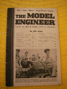 Vintage Model Engineer Magazine 21st September 1944 Trains Boats Cars etc. - Picture 1 of 8