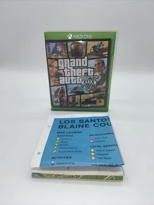 Grand Theft Auto V Five Xbox One Tested GTA 5 Complete w/ Map & Inserts CIB - Image 1 of 2