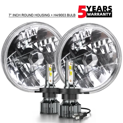 Par de faros LED de 7 pulgadas para camioneta Ford Mustang 1965-1973 F100 Pikcup Chevy Foto 1 de 4