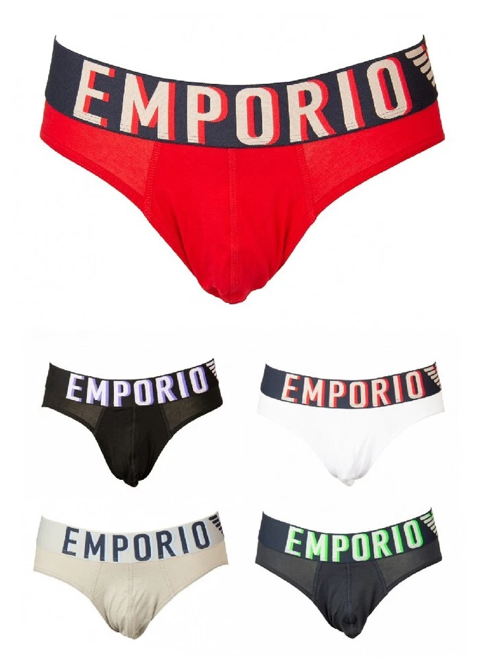 Slip uomo EMPORIO ARMANI mutanda elastico a vista cotone elasticizzato underwear - Immagine 1 di 1