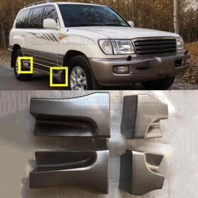 Para Toyota Land Cruiser LC100 1998-07 4 PIEZAS Pedal lateral envoltura ángulo labio lateral cubierta Foto 1 de 4
