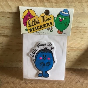 SEALED 1980s ORIGINAL LITTLE MISS PUFFY STICKER - LITTLE MISS SHY - SINGLE - Picture 1 of 4