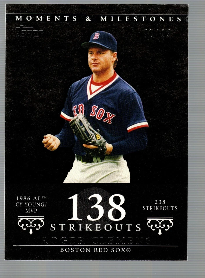 2007 Topps Moments and Milestones Black #18-18 Roger Clemens/SO 18 6/29 - Image 1 of 1