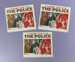 3 x The Police Live In The U.K. Original Unused Backstage Passes - Imagen 1 de 4