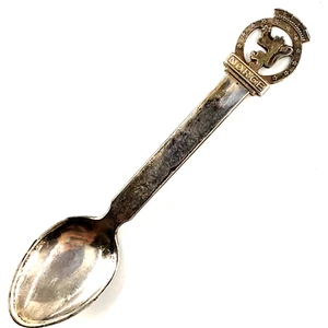 830 Silver Souvenir Spoon Norge Norway Scandinavia Country Lion Seal Sterling - Picture 1 of 6