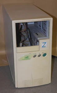 AT PC Computer CASE Tower beige 90s working retro w. PSU Zafir - Picture 1 of 14