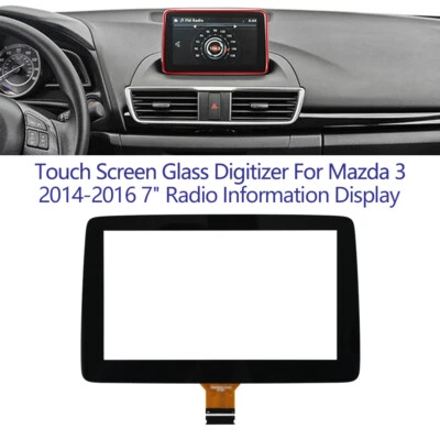 7" Touch Screen Glass Digitizer For Mazda 3 2014-2016 Radio Information Display - Image 1 of 4
