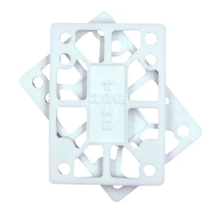 Dogtown 1/8 Hard Risers White Skateboard Riser Pads - Picture 1 of 1