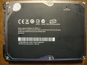 Hitachi HTS543232L9SA0 (B) PN:0A57322 MLC:DA2611 Apple#655-1440C 120gb Sata HDD - Picture 1 of 1