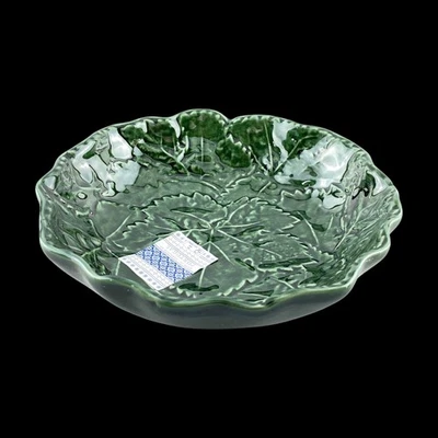 MATIAS BELO Green Cabbage Bowl Hand Painted Made in Portugal (21.5cm) - Image 1 of 4