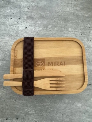 Toyota Mirai Bento Box  with Fork and Knife - 7.5 x 5.5 x 2.5 inches - NEW - Image 1 of 4