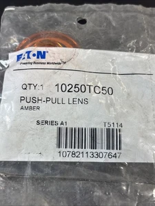 EATON 10250TC50 Push Pull Lens, Series A1, Amber, Sealed, Free US Ship - Picture 1 of 3