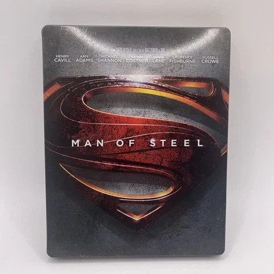 Man of Steel (Blu-Ray, DVD) 3 Disc STEELBOOK Superman - Image 1 of 3