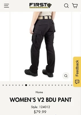 Pantalones cargo First Tactical Tactix BDU para mujer 18R azul marino medianoche nuevos con etiquetas ropa de trabajo DWR Foto 1 de 4