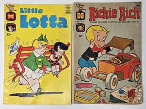 Vintage 2 Harvey Comics Richie Rich 3/1967 & Little Lotta "Wet Paint" 11/1968 - Picture 1 of 18