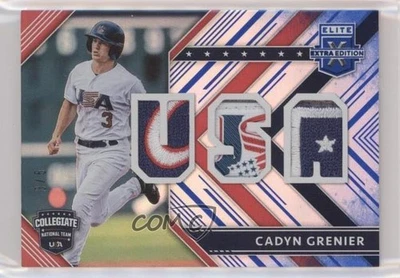 2018 Panini Elite Extra Edition USA Materials Blue /5 Cadyn Grenier #USAM-CG - Image 1 of 2