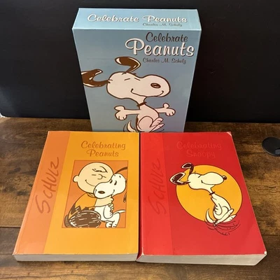 Celebrate Peanuts Snoopy Charles M. Schulz Two Volume Box Set First Printing - Image 1 of 4