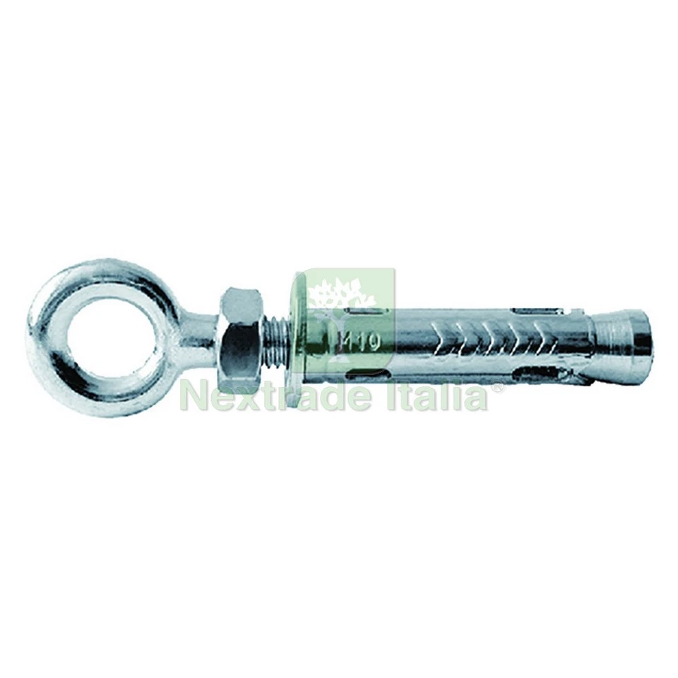 10PZ TASSELLO ANCORANTE ACCIAIO 'NTR C' NTR12 C 18 X 75 OCCHIOLO M 12 X90: - Immagine 1 di 1