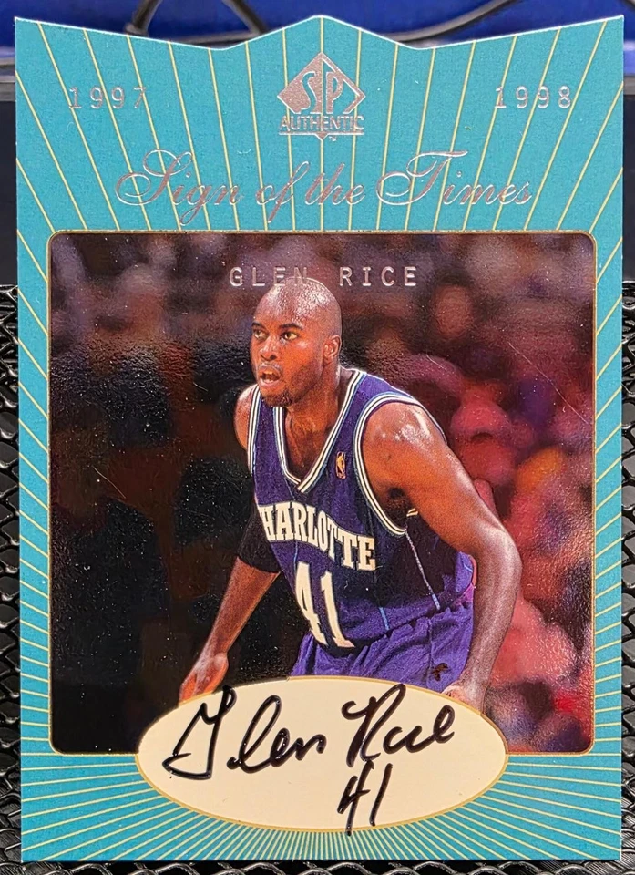 Glen Rice 97/98 Upper Deck SP Authentic Sign Of The Times - Image 1 of 1