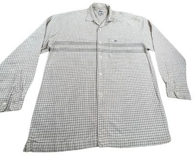 Camisa De Colección No Fear Hombres Grande Beige Cuadros Botón Manga Larga Informal Patín Y2K Foto 1 de 4