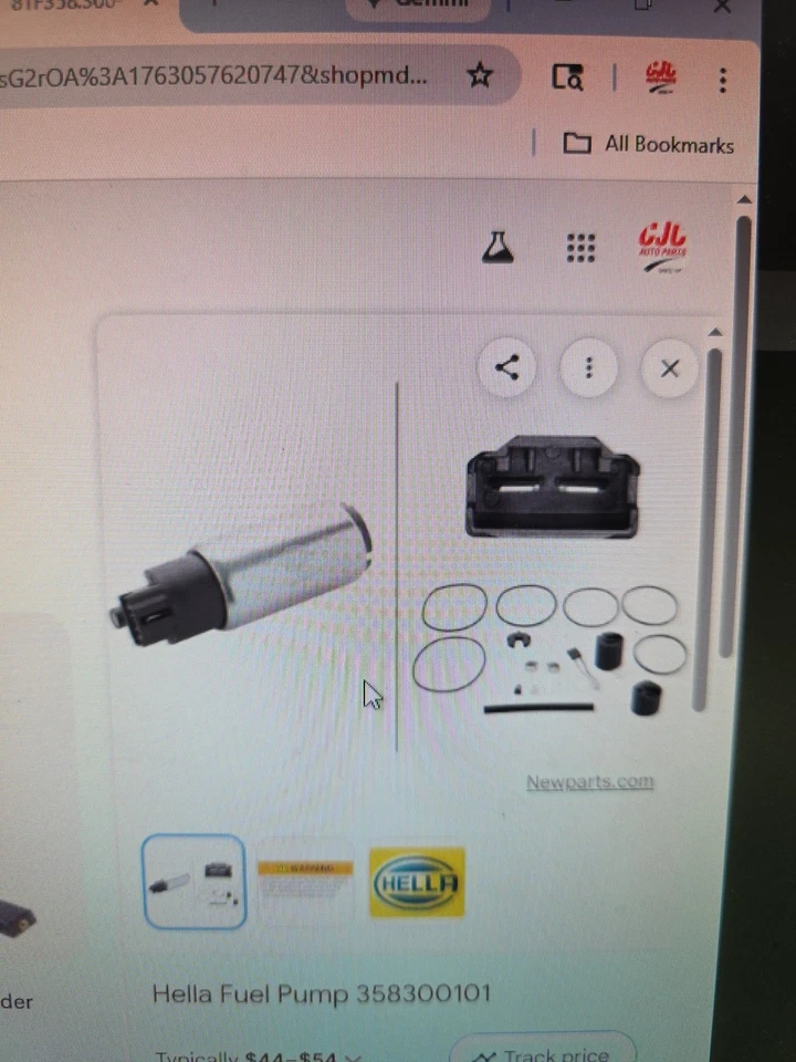 Новый топливный насос Hella 358.300-101 подходит для различных моделей 94-03 Ford Jaguar Nissan Mitsubish - Изображение 1 из 1