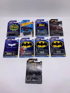 LOF OF 9 HOT WHEELS 2022 BATMAN SETS BATMOBILES, THE BAT,07 CHEVY,GAZELLA GT ETC - Picture 1 of 9