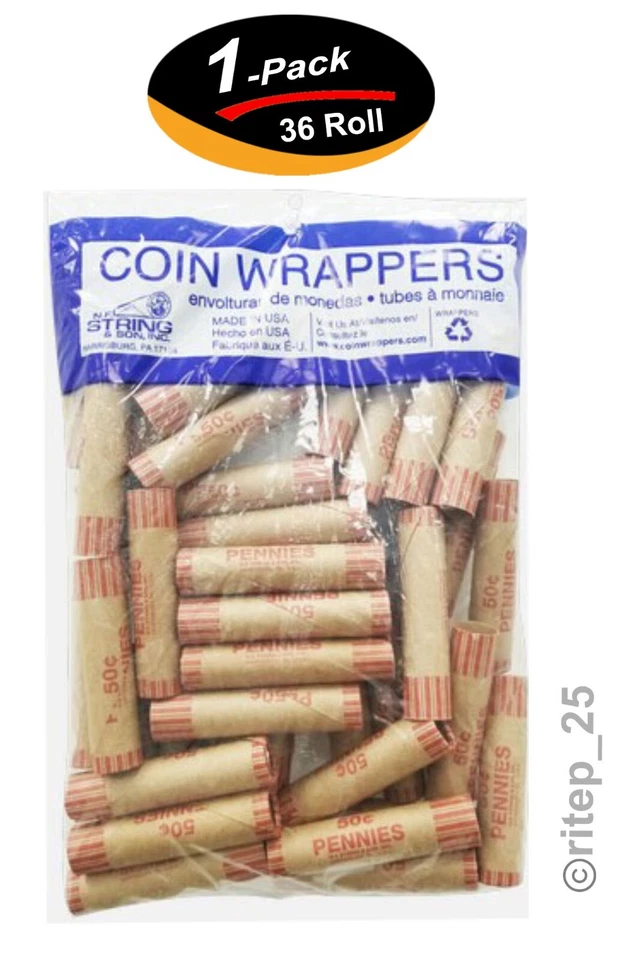 DDI 702391 Coin Wrappers -36 Count Quarters