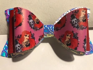 ARIEL MOÑO DE PELO 3 CAPAS. HOLOGRÁFICO AZUL, ROJO Y BLANCO. 4.5" X 2.5", HECHO EN CASA - Imagen 1 de 3