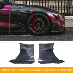 Real Carbon fiber Side Fender Duct Panels For Toyota Supra GR A90 A91 MKV 2019up - Picture 1 of 15