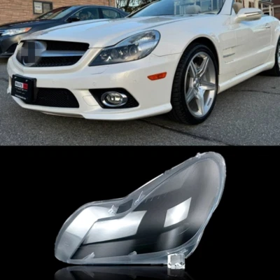 For Benz R230 SL500 SL63 AMG 09-12 Left Front Headlight Clear Lens Cover Replace Foto 1 de 4