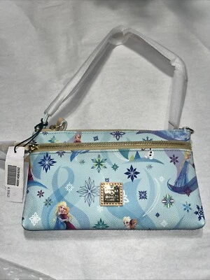 *Dooney & Bourke*Disney Parks*FROZEN Elsa & Anna *Wristlet Pouch* 21089Z S165 - Image 1 of 3