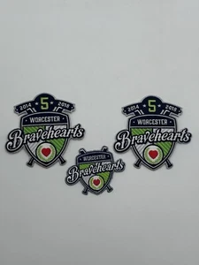 Lot Of 3 - Worcester Bravehearts Baseball Patch - Picture 1 of 9