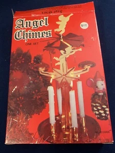 Vintage Swedish Design komplettes Weihnachtsengel Glockenspiel mit 4 Kerzen in Box unbenutzt - Bild 1 von 4