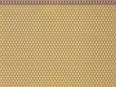 Papel pintado para casa de muñecas miniatura Brodnax victoriano granate dorado "Marruecos" escala 1:12 Foto 1 de 3