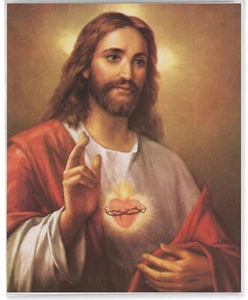 Catholic Print Sacred Heart of Jesus 8 X 10 Ready To Frame Picture - Picture 1 of 3