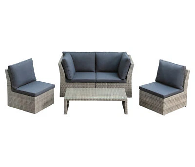 Gartenmöbel Set Rom mit Polster 5-teilig Aluminium/Kunststoff/Polyester, Dehner - Bild 1 von 4