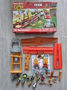 Angry Birds Go Telepods Pig Rock Raceway 9 Karts 3 Figures Pod 2013 Hasbro - Picture 1 of 18