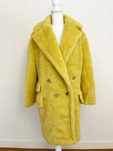 Max Mara Teddy Bear Coat – VIBRANT YELLOW – New with Tags – Size US 10 (Oversize - Picture 1 of 12