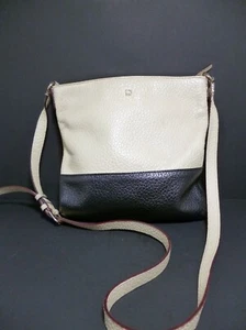 Vintage 2000s Elegant Kate Spade NY Purse Black & White Leather Shoulder Bag3298 - Picture 1 of 8