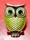 Beautiful Gorgeous Vintage Gold 3D "Owl" Lapel Pin Badge Chi Omega