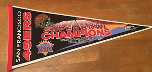 NFL Super Bowl XXIX SF 49ers 1995 Trench MFG NFL Felt Pennant Miami, FL - Picture 1 of 4